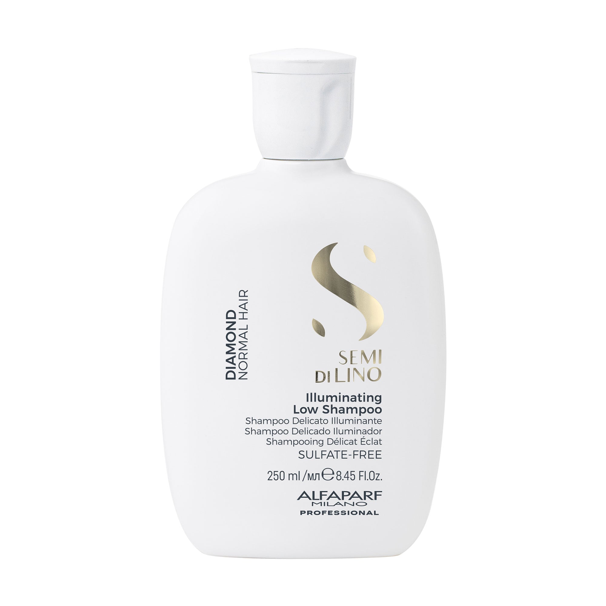 Шампунь для волосся з мікрокристалами AlfaParf Semi Di Lino Diamond Illuminating Low Shampoo, 250 мл